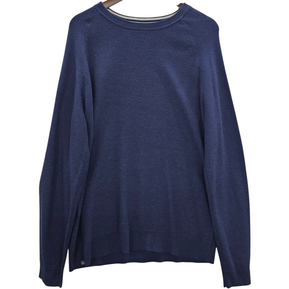NWT Mizzen Main Sweater Mens XXL Blue Cassady Crew Neck Moisture Wicking Soft - Picture 1 of 15